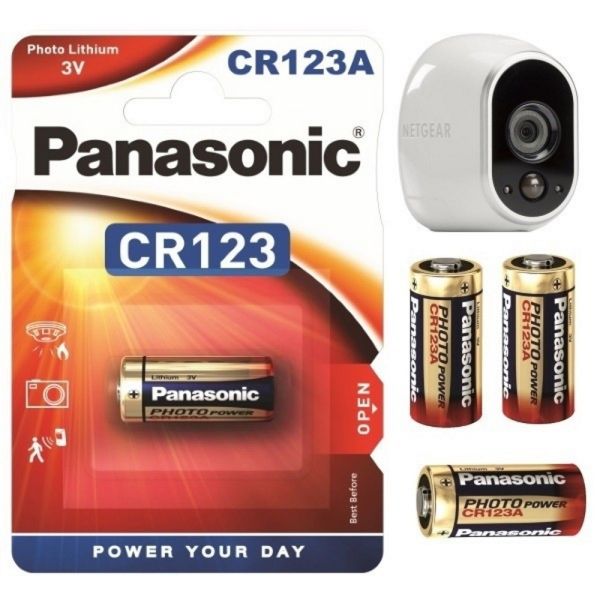 4 x Lithium CR123 batteries for Arlo Wire-Free HD Security Camera UK