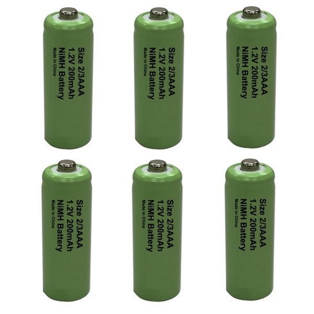 Solar Light Batteries Rechargeable 1.2V NiMH Two Thirds AAA 30mm 2 x 2/3AAA 