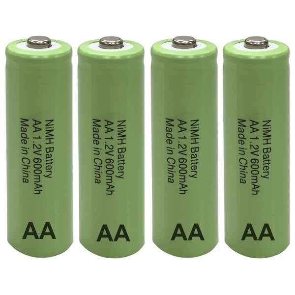 4 AA Rechargeable Solar Power Batteries 1.2V 300 mah NI-MH Garden Summer Light 